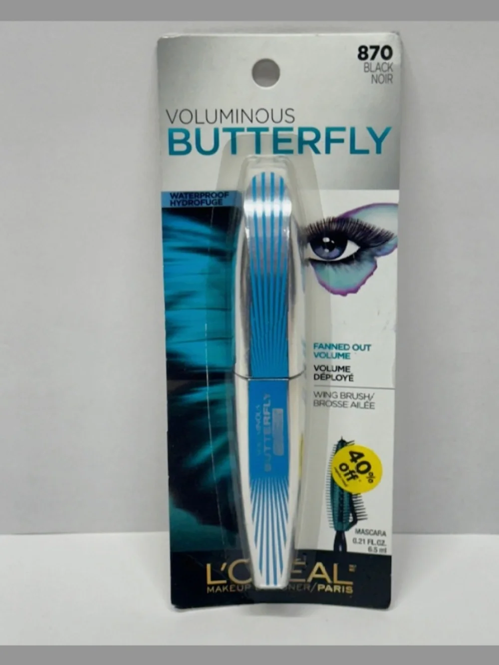 3 - L'OREAL VOLUMINOUS BUTTERFLY MASCARA Waterproof - #870 Black DISCONTINUED